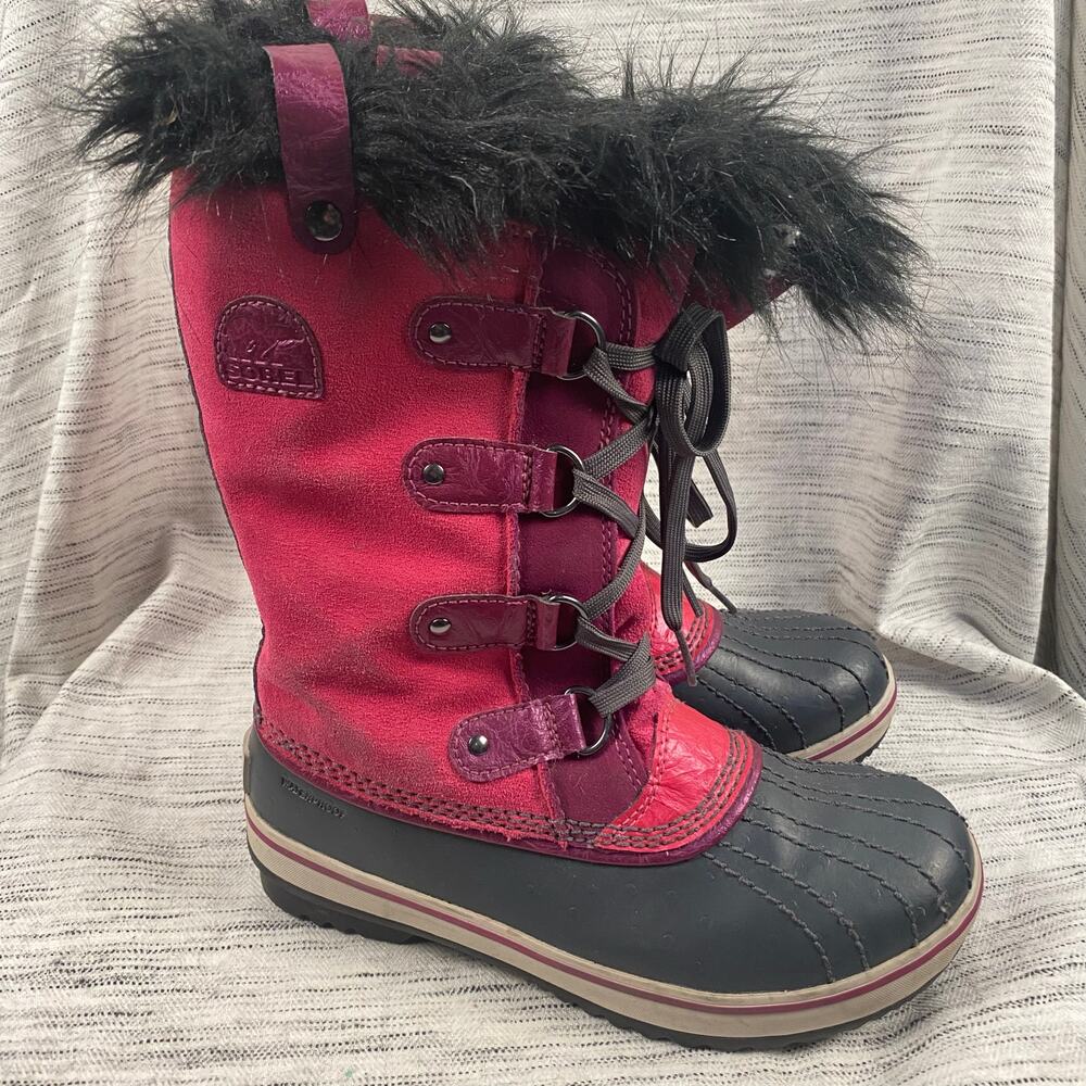 Sorel Kids' Pink and Black Snow Boots